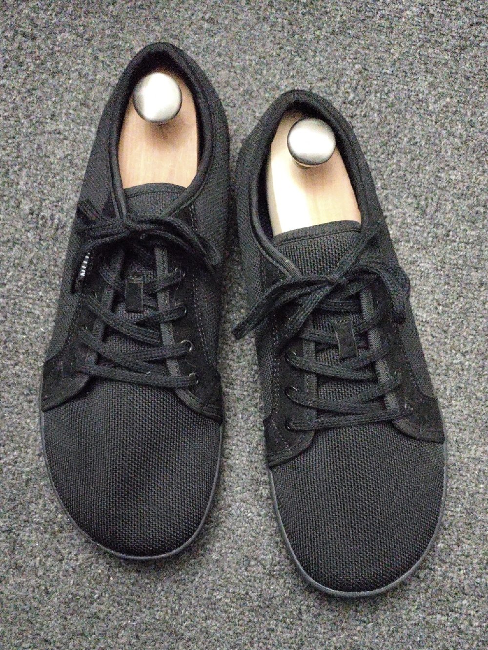 WHITIN Black Knit Lace-Up Men's Sneakers